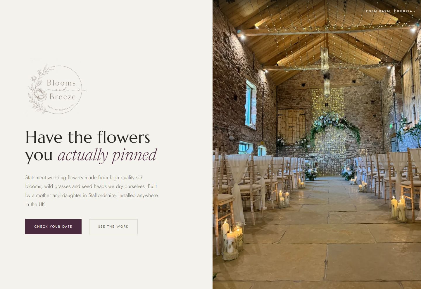 The Blooms and Breeze website
